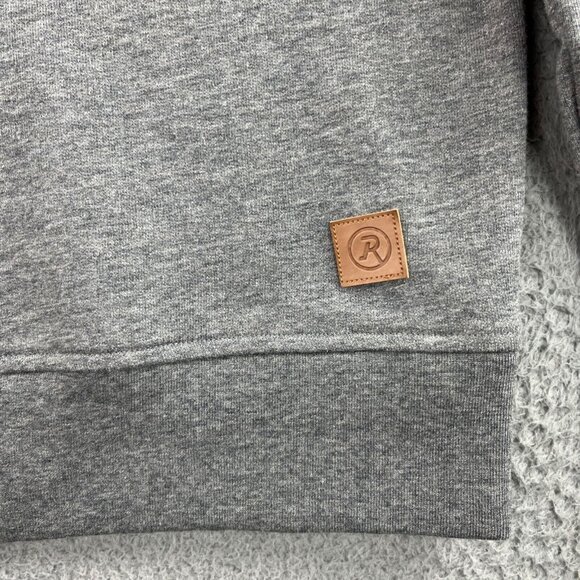 Revtown 1/4 Zip Fleece Pullover Mens Medium Gray Mock Neck Comfort Minimalist - Picture 8 of 16